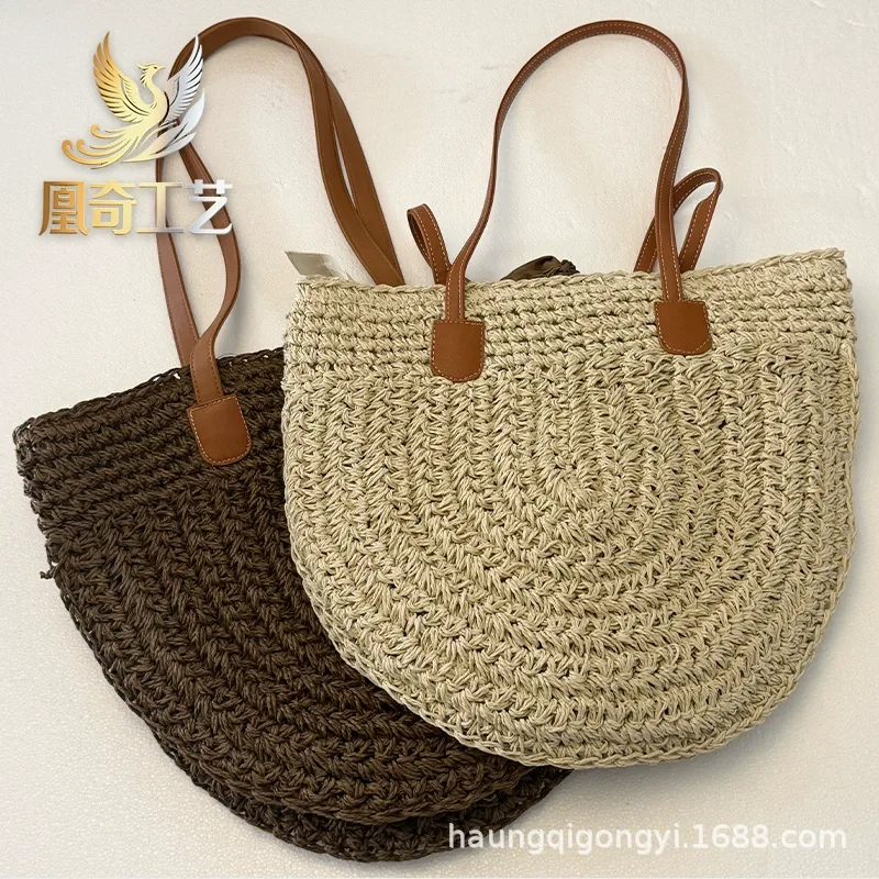 Woven Shoulder Bag with Shoulder Handbag Large Capacity Detail