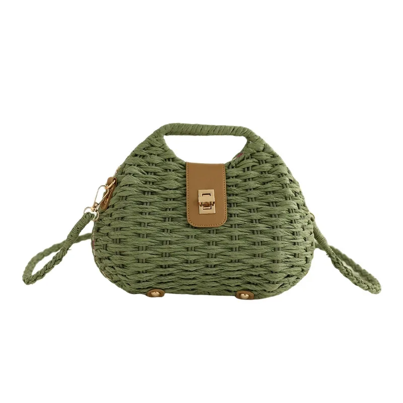 Woven Crossbody Bag (Shell Detail) View 11
