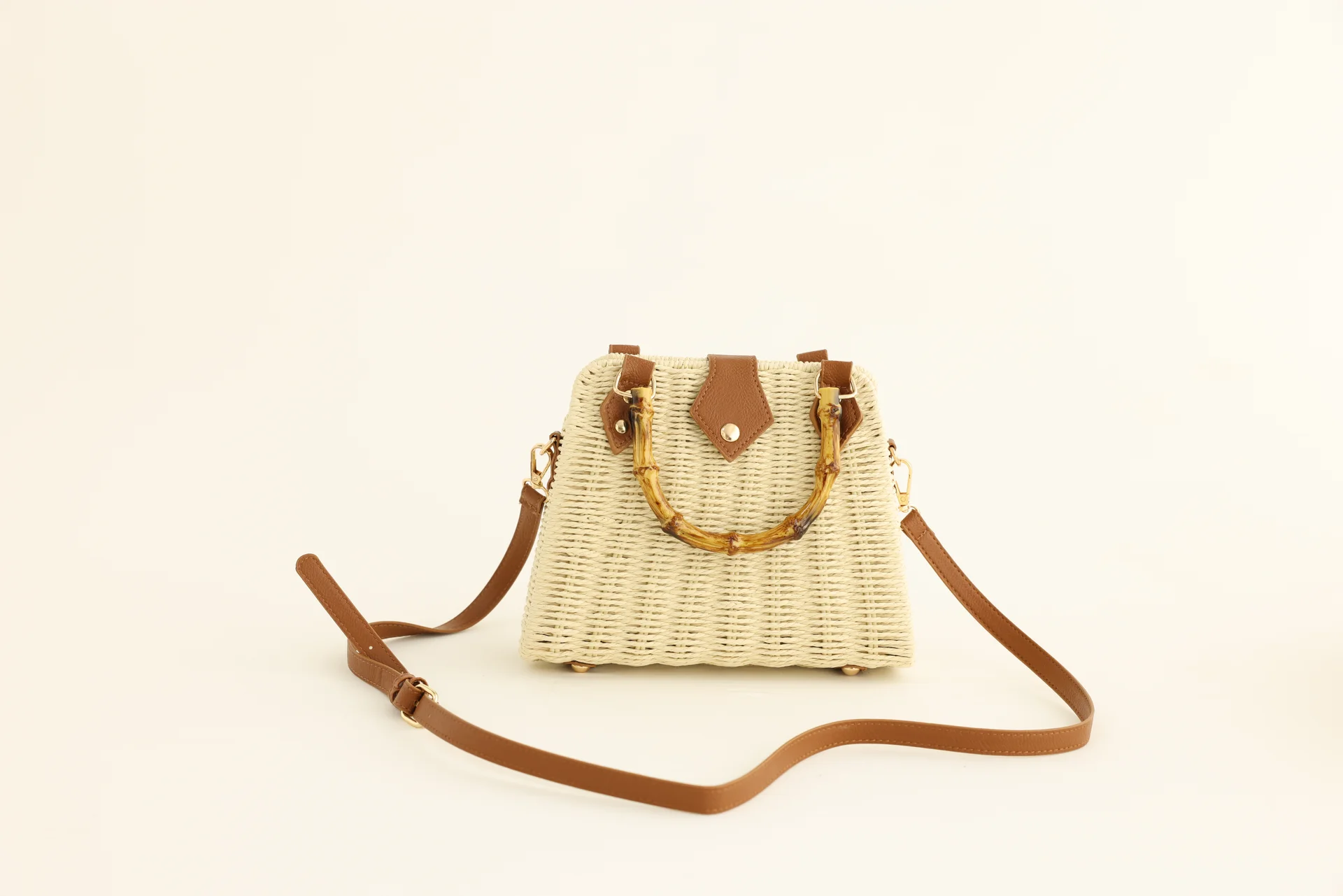 Woven Large Capacity Shoulder Bag View 7