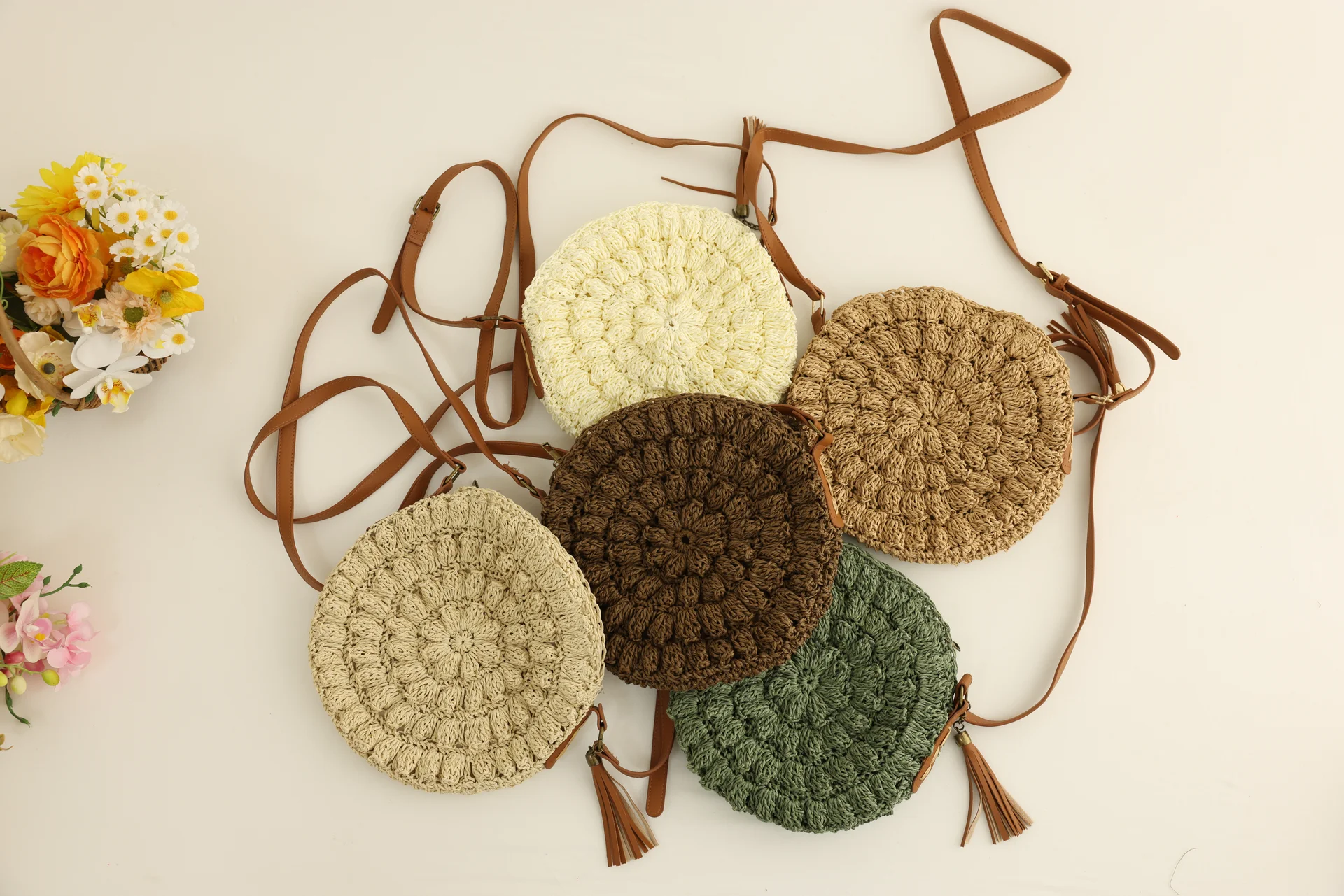 Woven Crossbody Bag (Tassel Hollow-Out) View 7