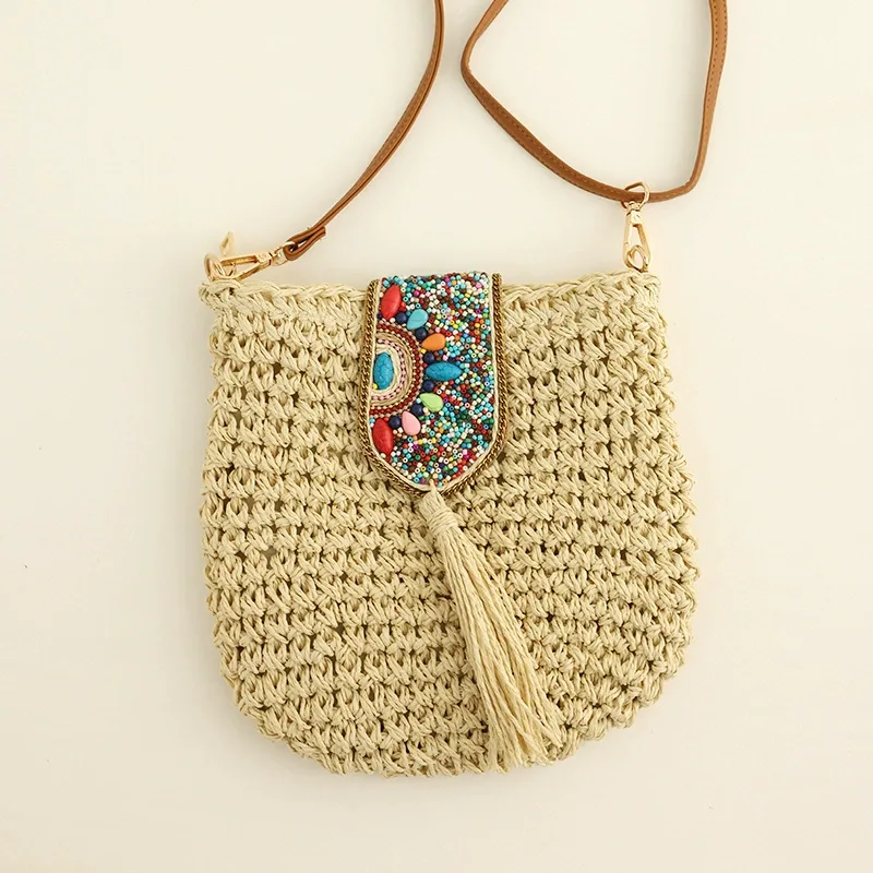 Woven Rectangular Crossbody Bag View 4